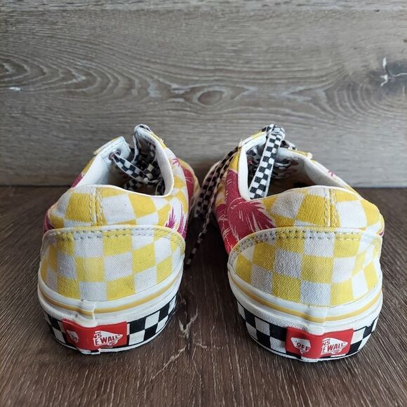 Custom Checkeredboard Vans Palm Tree Sneaker 6.5 Women 8 - Picture 5 of 10